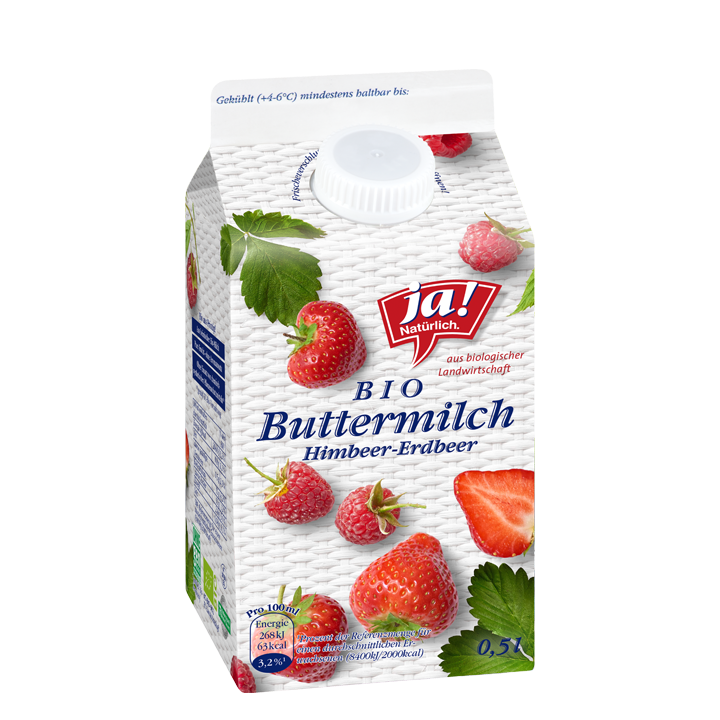 Ja! Natürlich BioButtermilch Himbeer Erdbeer