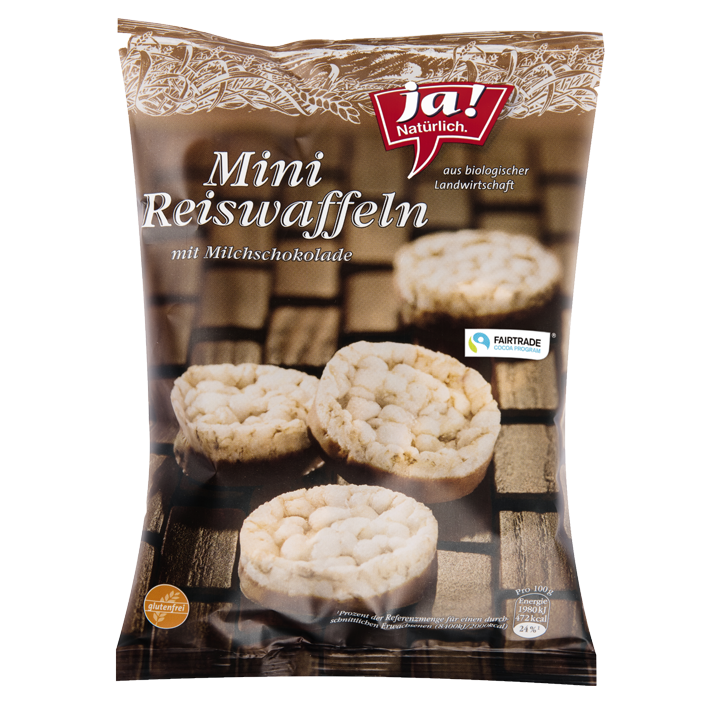 BioMini Reiswaffeln mit Milchschokolade